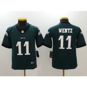 Nike Philadelphia Eagles 11 Carson Wentz Midnight Green Vapor Untouchable Limited Youth Jersey