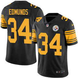 Nike Pittsburgh Steelers #34 Terrell Edmunds Men's Stitched NFL Limited Rush Black Jersey Nike Pittsburgh Steelers #34 Terrell Edmunds Men's Stitched NFL Limited Rush Black Jersey