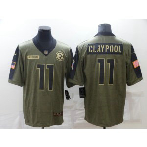 Nike Pittsburgh Steelers 11 Chase Claypool 2021 Olive Salute To Service Limited Men Jersey Nike Pittsburgh Steelers 11 Chase Claypool 2021 Olive Salute To Service Limited Men Jersey