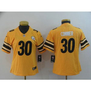 Nike Pittsburgh Steelers 30 James Conner Gold Inverted Legend Women Jersey Nike Pittsburgh Steelers 30 James Conner Gold Inverted Legend Women Jersey