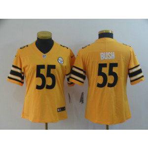 Nike Pittsburgh Steelers 55 Devin Bush Inverted Legend Gold Women Jersey Nike Pittsburgh Steelers 55 Devin Bush Inverted Legend Gold Women Jersey