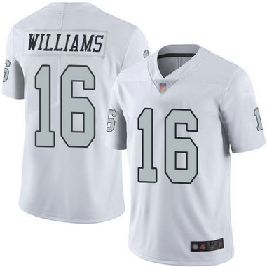 Nike Raiders #16 Tyrell Williams White Men's Stitched NFL Limited Rush Jersey Nike Raiders #16 Tyrell Williams White Men's Stitched NFL Limited Rush Jersey