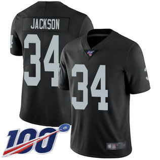 Nike Raiders #34 Bo Jackson Black Team Color Men's Stitched NFL 100th Season Vapor Limited Jersey Nike Raiders #34 Bo Jackson Black Team Color Men's Stitched NFL 100th Season Vapor Limited Jersey