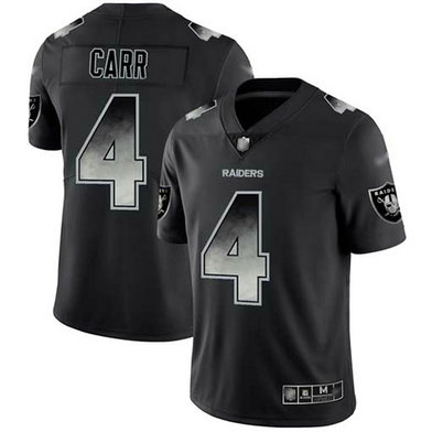 Nike Raiders #4 Derek Carr Black Men's Stitched NFL Vapor Untouchable Limited Smoke Fashion Jersey Nike Raiders #4 Derek Carr Black Men's Stitched NFL Vapor Untouchable Limited Smoke Fashion Jersey