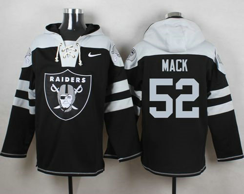 Nike Raiders #52 Khalil Mack Black Player Pullover NFL Hoodie Nike Raiders #52 Khalil Mack Black Player Pullover NFL Hoodie
