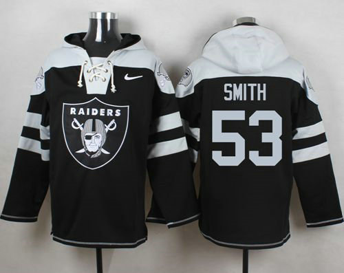 Nike Raiders #53 Malcolm Smith Black Player Pullover NFL Hoodie Nike Raiders #53 Malcolm Smith Black Player Pullover NFL Hoodie