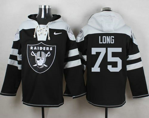 Nike Raiders #75 Howie Long Black Player Pullover NFL Hoodie Nike Raiders #75 Howie Long Black Player Pullover NFL Hoodie