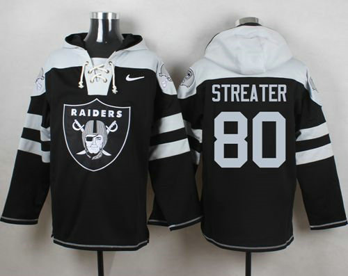 Nike Raiders #80 Rod Streater Black Player Pullover NFL Hoodie Nike Raiders #80 Rod Streater Black Player Pullover NFL Hoodie