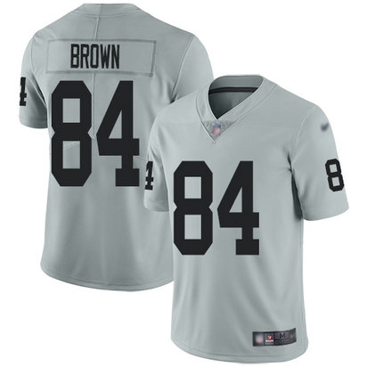 Nike Raiders #84 Antonio Brown Silver Men's Stitched NFL Limited Inverted Legend Jersey Nike Raiders #84 Antonio Brown Silver Men's Stitched NFL Limited Inverted Legend Jersey