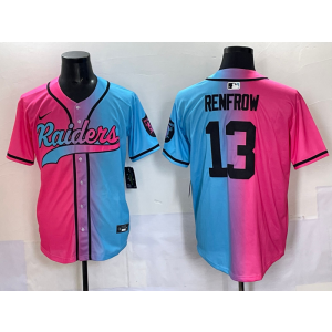 Nike Raiders 13 Renfrow Blue Pink Baseball Vapor Limited Men Jersey Nike Raiders 13 Renfrow Blue Pink Baseball Vapor Limited Men Jersey
