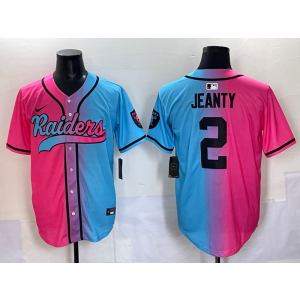 Nike Raiders 2 Jeanty Blue Pink Baseball Vapor Limited Men Jersey Nike Raiders 2 Jeanty Blue Pink Baseball Vapor Limited Men Jersey