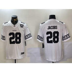 Nike Raiders 28 Josh Jacobs White Team Logo Vapor Limited Men Jersey Nike Raiders 28 Josh Jacobs White Team Logo Vapor Limited Men Jersey