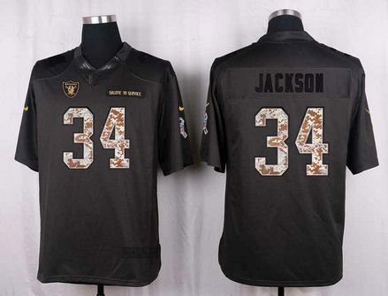 Nike Raiders 34 Bo Jackson Anthracite Salute To Service Limited Jersey Nike Raiders 34 Bo Jackson Anthracite Salute To Service Limited Jersey