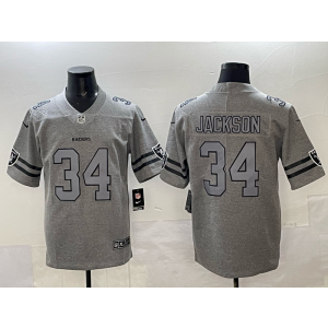 Nike Raiders 34 Bo Jackson Grey Vapor Limited Men Jersey Nike Raiders 34 Bo Jackson Grey Vapor Limited Men Jersey