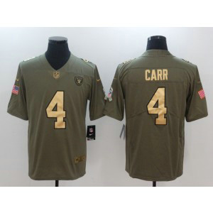 Nike Raiders 4 Derek Carr Olive Gold Salute To Service Limited Men Jersey Nike Raiders 4 Derek Carr Olive Gold Salute To Service Limited Men Jersey