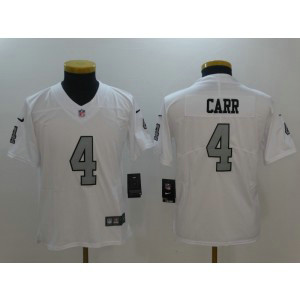 Nike Raiders 4 Derek Carr White Youth Color Rush Limited Jersey Nike Raiders 4 Derek Carr White Youth Color Rush Limited Jersey