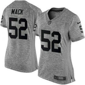 Nike Raiders 52 Khalil Mack Gray Women NFL Gridiron Gray Jersey Nike Raiders 52 Khalil Mack Gray Women NFL Gridiron Gray Jersey