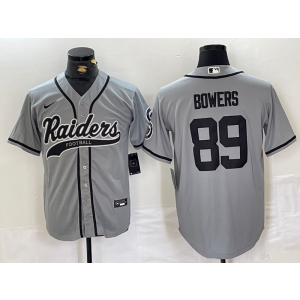 Nike Raiders 89 Bowers Grey Vapor Baseball Limited Men Jersey Nike Raiders 89 Bowers Grey Vapor Baseball Limited Men Jersey
