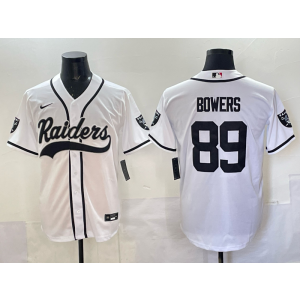 Nike Raiders 89 Bowers White Baseball Vapor Limited Men Jersey Nike Raiders 89 Bowers White Baseball Vapor Limited Men Jersey