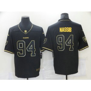 Nike Raiders 94 Carl Nassib Black Gold Vapor Limited Men Jersey
