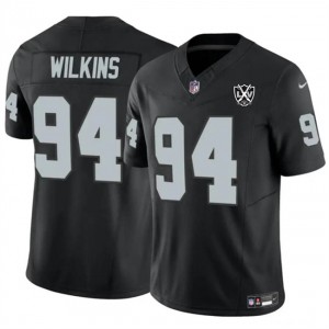 Nike Raiders 94 Christian Wilkins Black 65th Anniversary Patch F.U.S.E. Vapor Limited Men Jersey Nike Raiders 94 Christian Wilkins Black 65th Anniversary Patch F.U.S.E. Vapor Limited Men Jersey