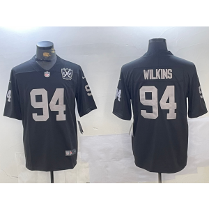 Nike Raiders 94 Wilkins Black 65th Anniversary Patch F.U.S.E. Vapor Limited Men Jersey Nike Raiders 94 Wilkins Black 65th Anniversary Patch F.U.S.E. Vapor Limited Men Jersey