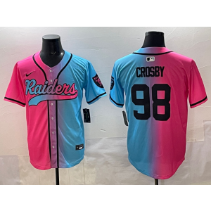 Nike Raiders 98 Crosby Blue Pink Baseball Vapor Limited Men Jersey Nike Raiders 98 Crosby Blue Pink Baseball Vapor Limited Men Jersey