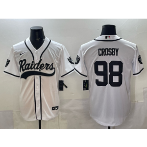 Nike Raiders 98 Crosby White Baseball Vapor Limited Men Jersey Nike Raiders 98 Crosby White Baseball Vapor Limited Men Jersey