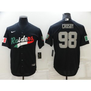 Nike Raiders 98 Maxx Crosby Black Mexcio Vapor Limited Men Jersey