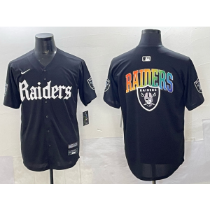Nike Raiders Black Rainbowl Baseball Vapor Limited Men Jersey Nike Raiders Black Rainbowl Baseball Vapor Limited Men Jersey