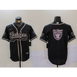 Nike Raiders Blank Black Vapor Baseball Logo Limited Men Jersey