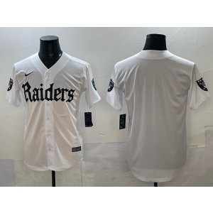 Nike Raiders Blank New White Baseball Vapor Limited Men Jersey Nike Raiders Blank New White Baseball Vapor Limited Men Jersey