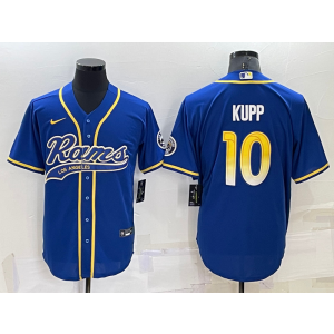 Nike Rams 10 Cooper Kupp Blue Vapor Baseball Limited Men Jersey