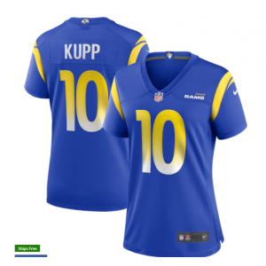Nike Rams 10 Cooper Kupp Blue Vapor Limited Women jersey Nike Rams 10 Cooper Kupp Blue Vapor Limited Women jersey