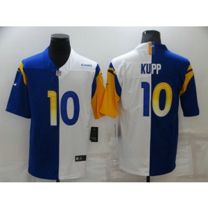 Nike Rams 10 Cooper Kupp White Blue Split Limited Men Jersey