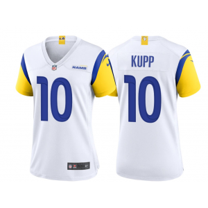 Nike Rams 10 Cooper Kupp White Vapor Limited Women jersey Nike Rams 10 Cooper Kupp White Vapor Limited Women jersey