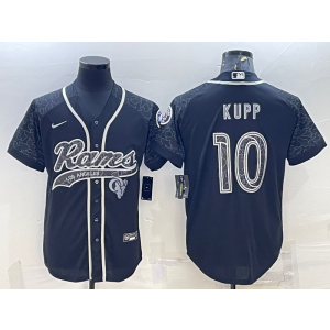 Nike Rams 10 Kupp Black Black Reflective Vapor Baseball Limited Men Jersey