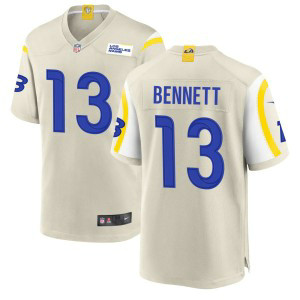Nike Rams 13 Stetson Bennett Cream Vapor Untouchable Limited Men Jersey