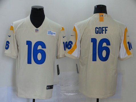Nike Rams 16 Jared Goff Bone 2020 New Vapor Untouchable Limited Jersey