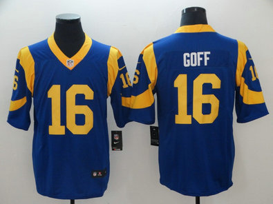 Nike Rams 16 Jared Goff Royal Vapor Untouchable Limited Jersey
