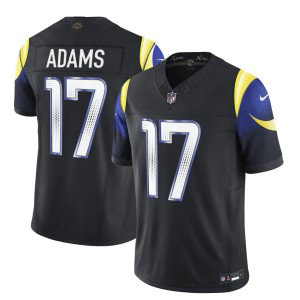 Nike Rams 17 Davante Adams Black 2025 Rivalries F.U.S.E. Vapor Limited Men Jersey