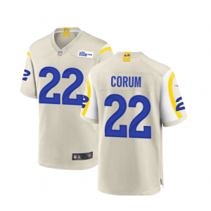 Nike Rams 22 Blake Corum Cream Vapor Limited Men Jersey
