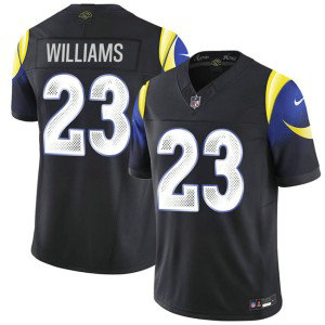 Nike Rams 23 Kyren Williams Black 2025 Rivalries F.U.S.E. Vapor Limited Men Jersey