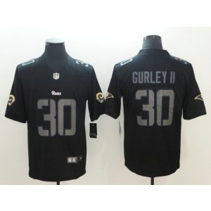 Nike Rams 30 Todd Gurley II Black Vapor Impact Limited Men Jersey