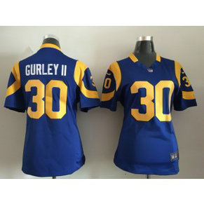 Nike Rams 30 Todd Gurley II Royal Blue Women Game NFL Jersey Nike Rams 30 Todd Gurley II Royal Blue Women Game NFL Jersey