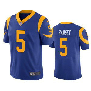 Nike Rams 5 Jalen Ramsey Blue Vapor Untouchable Limited Men Jersey