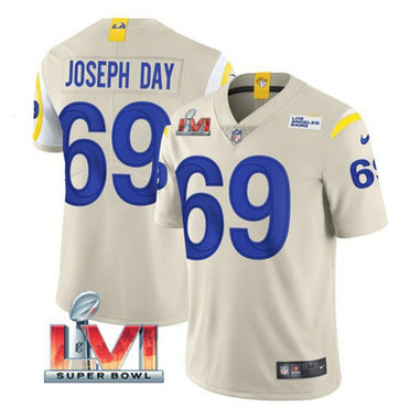 Nike Rams 69 Sebastian Joseph Day Bone 2022 Super Bowl LVI Vapor Limited Jersey Nike Rams 69 Sebastian Joseph Day Bone 2022 Super Bowl LVI Vapor Limited Jersey