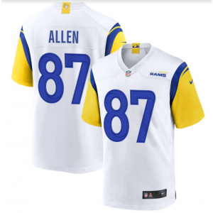 Nike Rams 87 Davis Allen White Vapor Untouchable Limited Men Jersey