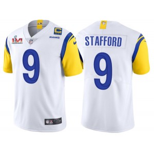 Nike Rams 9 Matthew Stafford White 2022 Super Bowl LVI With C Patch Vapor Limited Men Jersey Nike Rams 9 Matthew Stafford White 2022 Super Bowl LVI With C Patch Vapor Limited Men Jersey