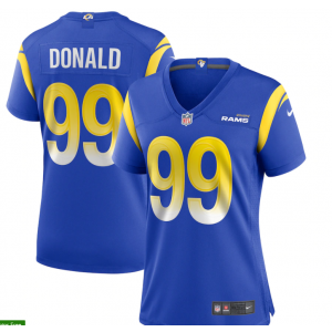 Nike Rams 99 Aaron Donald Blue Vapor Limited Women Jersey Nike Rams 99 Aaron Donald Blue Vapor Limited Women Jersey